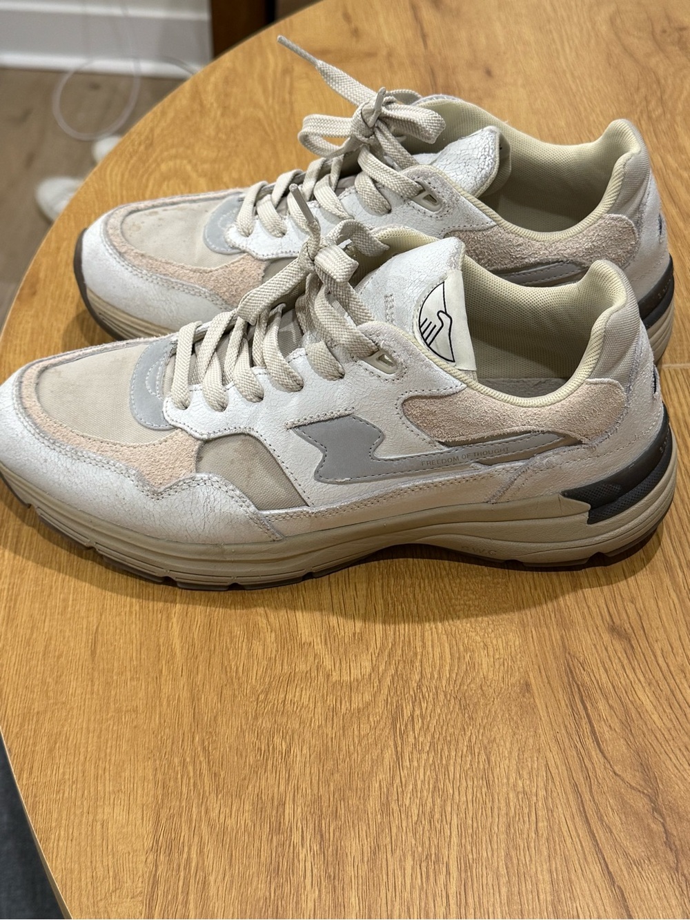 SWC Stepney Workers Club Men's Neutral Beige Everyday Sneakers